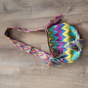 Wayuu Mochila Colombian Cotton Handmade Bucket Bag